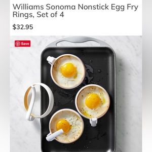 Williams Sonoma Nonstick Egg Fry Rings, Set of 4
